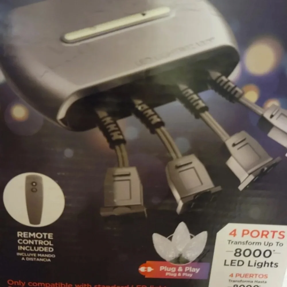 Lumations LED LightWizard 4 Port Connector Plug & Play Light Show Remote Holiday